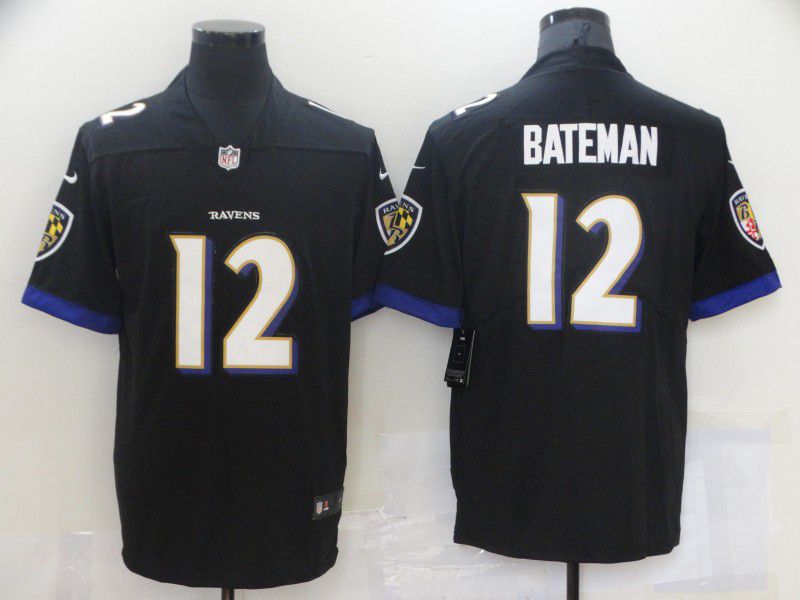 Men Baltimore Ravens #12 Bateman Black Nike Vapor Untouchable Limited 2021 NFL Jersey->baltimore ravens->NFL Jersey